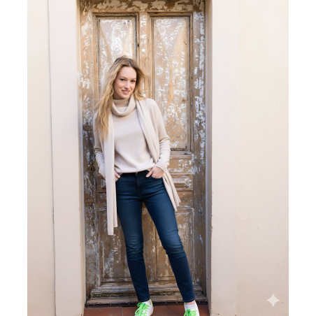 Long shawl collar cardigan