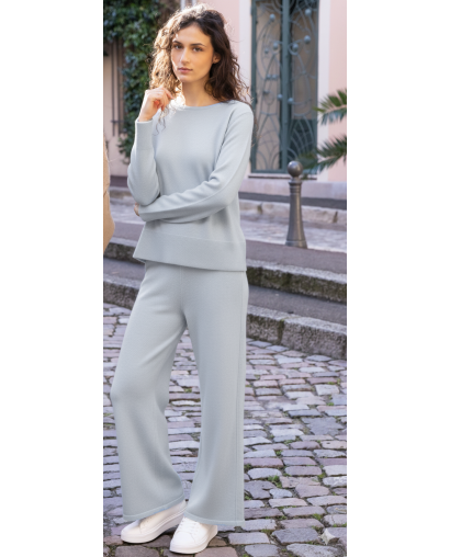 Pull ras du cou bord côte