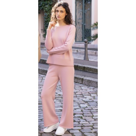 Pull ras du cou bord côte