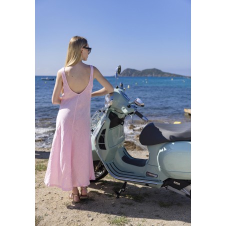 Robe en lin dos nu