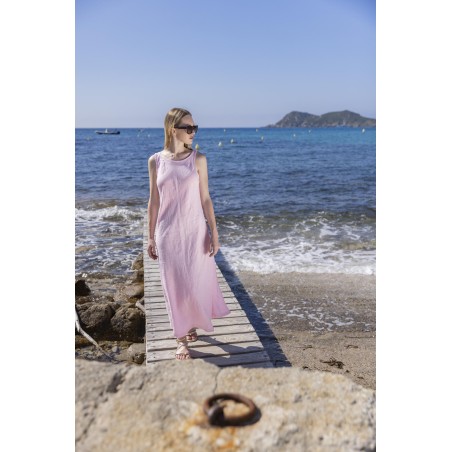 Robe en lin dos nu