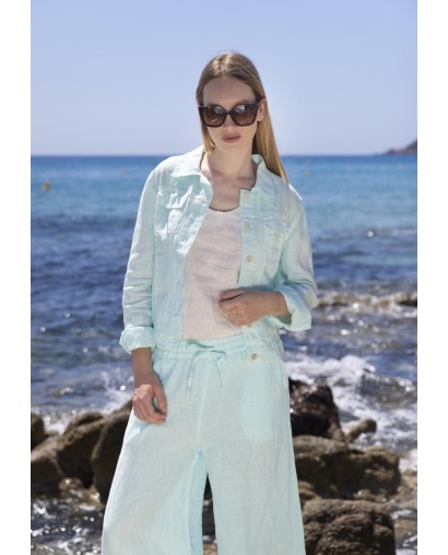 Pantalon en lin évasé