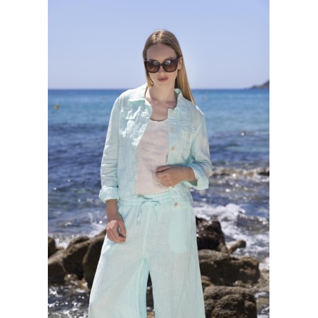 Pantalon en lin évasé