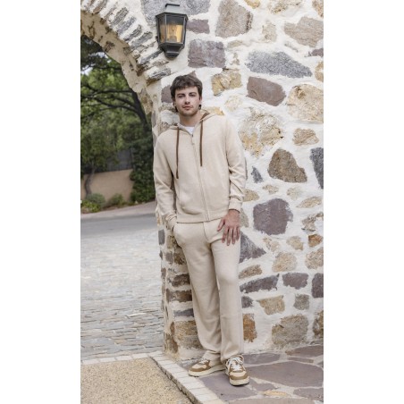 Pull capuche cachemire homme
