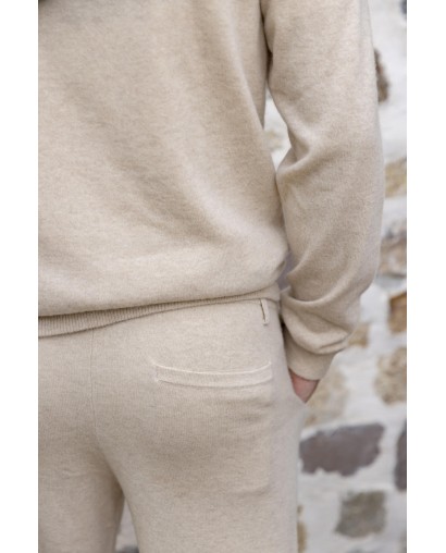 Pull capuche cachemire homme