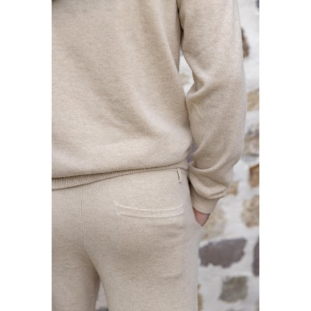 Pull capuche cachemire homme