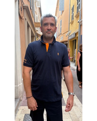 Polo marine orange