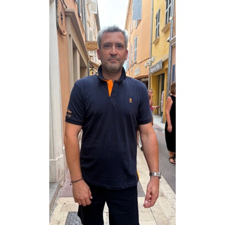 Polo marine orange